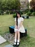 領季（Lingtos）法式連衣裙女法式小香風可愛仙女束腰裙子女2024夏季新款茶歇甜美 連衣裙 M 曬單實拍圖