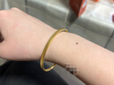 明牌珠寶生日禮物  古法黃金素圈手鐲足金平安無(wú)事鐲女AFI0181工費900 平安無(wú)事鐲 5.8直徑 約15.54克 曬單實(shí)拍圖
