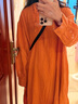 無印良品（MUJI） IDEE 女式 強捻 連帽套頭連衣裙 女裝裙子春季  GAD03C4S 紅色 M (155/80A) 曬單實拍圖