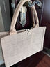 麻布手提袋定制帆布大容量購物外出無(wú)紡布袋訂制環(huán)保袋女棉麻袋 包心款小號(帶紐扣) 23x11x16cm 其他 曬單實(shí)拍圖