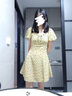 小野七天荷葉邊V領(lǐng)綁帶碎花連衣裙女純欲2025年春夏新款收腰中長款a字裙 黃色短袖碎花裙 M 曬單實(shí)拍圖