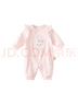 戴維貝拉（DAVE＆BELLA）嬰兒連體衣新生兒衣服0-3個月女寶寶爬服哈衣幼兒外出服秋裝新款 灰粉色【現(xiàn)貨】 73cm （建議身高66-73cm） 曬單實拍圖