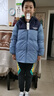 雪中飛 kids童裝兒童羽絨服新款男童女童中大童拼接面包服 新霧藍(lán) 160 曬單實拍圖