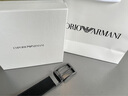 ARMANI 阿瑪尼 男士經(jīng)典方形針扣式可裁剪雙面皮帶腰帶 禮盒禮袋裝 黑色 Y4S195 YLO8J 80741 U 曬單實(shí)拍圖