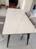 全友家居岩板餐桌家用多功能可伸缩圆餐桌椅子现代简约吃饭方桌670120 白色|岩板|B餐桌1.6m+餐椅B灰色4 实拍图
