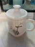 天澤 茶杯陶瓷過濾杯景德鎮(zhèn)手繪影青茶具茶水分離辦公室泡茶杯子 云谷居竹節(jié)杯-蘭 曬單實拍圖