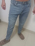 NASALIKE2025夏新款淺色刺繡牛仔褲男日系潮流修身彈力小腳褲男士休閑長(zhǎng)褲 K05淺藍(lán)色九分褲 30 曬單實(shí)拍圖