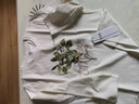 歐莎（OSA）白色印花長(zhǎng)袖t恤女薄款2025年秋新款洋氣顯瘦上衣內(nèi)搭體恤百搭 白色 XL 曬單實(shí)拍圖