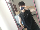 擇肯印花背心男夏季美式運(yùn)動(dòng)坎肩純棉短袖潮牌寬松健身籃球無袖t恤男 卡其 2XL(體重165-185斤) 曬單實(shí)拍圖