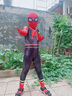 忻悅晴萬(wàn)圣節兒童服裝復仇者聯(lián)盟4蜘蛛俠cosplay連體衣男童緊身衣表演服 鋼鐵蜘蛛俠【鏡片款】 140 兒童(130-140cm) 曬單實(shí)拍圖