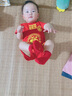歐遙寶寶一周歲抓周衣服男童中國風(fēng)兒童百天生日紅色周歲禮服唐裝套裝紅色福字80 (建議10-16個(gè)月) 曬單實(shí)拍圖