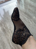 浪莎（LangSha）短絲襪女夏季薄款蕾絲花邊短襪舒適棉底防滑女襪 曬單實(shí)拍圖