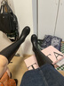 他她（TATA）大筒圍真皮騎士靴女靴子粗跟氣質(zhì)加絨長筒靴秋冬7TG87DG4 黑色 38 曬單實拍圖