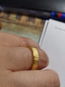 匠蘊黃金戒指男女足金999個(gè)性豎紋手工簡(jiǎn)約情侶款對戒創(chuàng  )意尾戒送禮 14號 金重：8.5克 曬單實(shí)拍圖