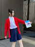 巴拉巴拉童裝兒童毛衣男童女童2025新款春裝冬裝開衫親子針織衫拜年服時尚 中國紅60611 165 曬單實拍圖
