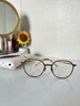 貝爾莎（bertha）7克超輕羽鈦防藍光眼鏡女可配高度近視度數鈦架眼鏡框素顏方圓臉 A款茶棕 曬單實(shí)拍圖
