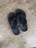布藝庭廣東人字拖男2025新款秋季外穿防滑夾角涼拖潮流休閑沙灘拖鞋 黑色 39 曬單實(shí)拍圖