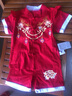 瓦戈吉爾中國風(fēng)夏季一周歲宴禮服女寶寶抓周禮服唐裝套裝女童短袖夏天女孩 226202吉祥如意短袖紅色 100 碼參考15-24個月 曬單實拍圖