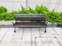 天裕成家具（TYC FURNITURE）戶(hù)外鑄鋁公園椅室外庭院休閑長(zhǎng)條凳椅子露天小區(qū)花園外擺景區(qū)座椅 1.5米古銅色-大八字公園椅 三樣可選 曬單實(shí)拍圖
