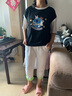 韓芯漫夏天衣服女裝初中生高中女生短袖t恤女時(shí)尚寬松夏季半截袖女韓版學(xué)生學(xué)院風(fēng)少女中袖上衣潮流 黑色 XL 曬單實(shí)拍圖