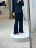 法詩慕 開叉休閑西裝褲女2024春秋裝新款高腰垂感小個子闊腿褲子女2805 黑色小個子 L 建議109-115斤 曬單實拍圖