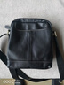 ANDSEEYOU品牌 斜挎包男 真皮男士小背包休閑頭層牛皮單肩包軟皮隨身手機包 黑色 尺寸：18*21*7 曬單實(shí)拍圖
