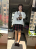 Teenie Weenie小熊衛(wèi)衣女春季學院風大熊刺繡圓領衛(wèi)衣上衣女 象牙白 M (165) 曬單實拍圖