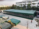 都格活動(dòng)大型推拉雨棚  移動(dòng)伸縮雨蓬折疊式遮陽(yáng)棚倉庫停車(chē)大排檔棚子 寬3米長(cháng)4米高度3米+支架+頂布 曬單實(shí)拍圖