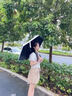 七麥麥五折冰激凌太陽(yáng)傘防曬防紫外線(xiàn)晴雨兩用黑膠遮陽(yáng)傘漸變折疊卡片傘 【漸變太陽(yáng)傘】熏衣紫 曬單實(shí)拍圖