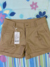 牧思特短褲女夏季女裝純棉休閑短褲女寬松顯廋中腰直筒熱褲女褲 卡其色 M 曬單實(shí)拍圖