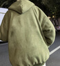 至唯秋冬加厚連帽寬松加絨情侶保暖高街男棉襖棉服美式棉衣外套冬裝潮 深灰色 XL 曬單實(shí)拍圖