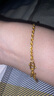 菜百首飾 黃金手鏈 簡(jiǎn)約百搭麻繩足金手鏈 計價(jià) 約5.80克約16厘米 曬單實(shí)拍圖