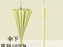冠臨樂(lè )雨傘半自動(dòng)16骨防水套長(cháng)柄傘簡(jiǎn)約直桿雨傘純色小清直柄傘汽車(chē)用 淺藍色（彎頭長(cháng)柄102CM）帶傘套 曬單實(shí)拍圖