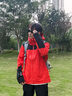 喬丹山神ultra沖鋒衣外套男運動(dòng)風(fēng)衣硬殼戶(hù)外登山防雨水夾克 亮橙色/黑色 【單沖硬殼】 L 曬單實(shí)拍圖