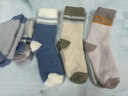 羅蒙珊瑚絨襪子男秋冬季5雙中筒襪男士居家保暖加厚男襪毛絨睡眠 曬單實(shí)拍圖