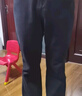 Homlean復(fù)古水洗牛仔褲男秋季美式直筒微喇顯高百搭街頭風(fēng)an07黑色M 曬單實(shí)拍圖