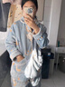浪莎哺乳睡衣秋冬季月子服珊瑚絨保暖加絨加厚孕婦喂奶家居服套裝 88531 L 曬單實(shí)拍圖