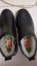 老人頭棉鞋男士冬季羊毛保暖男鞋加絨加厚高幫系帶棉皮鞋青中老年爸爸鞋 黑色棉 38 曬單實(shí)拍圖