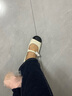 CHARLES&KEITH拼接菱格平跟瑪麗珍鞋子女鞋女士七夕禮物CK1-70900405 粉白色Chalk 39 曬單實(shí)拍圖