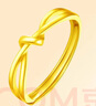 中國黃金（CHINA GOLD）黃金扭結(jié)戒指女款足金纏綿打結(jié)指環(huán)手飾情人節(jié)生日禮物送女友老婆 【今/次日達(dá)】扭結(jié)足金戒指 約1.9g 曬單實(shí)拍圖
