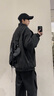 至唯美式加厚棉服男冬季潮流加棉保暖面包服外套青少年學(xué)生潮牌棉衣男 黑色加棉D(zhuǎn)Y2486 XL 【推薦130-146斤】 曬單實(shí)拍圖