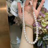 迪后（Dirholl）品牌輕奢淡水珍珠項(xiàng)鏈新款蝴蝶吊墜毛衣鏈年輕生日送老婆媽媽 淡水珍珠項(xiàng)鏈女 曬單實(shí)拍圖