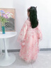 小咕嘟熊漢服女童2022新款春秋季唐裝兒童古裝漢服夏裝兒童中國風超仙新款古風613歲女童櫻花公主襦裙 粉色裙子+大袖衫+鞋子 150 曬單實拍圖