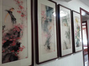 趙氏恒璽（ZONLOLV） 新中式蘇繡客廳畫中國(guó)風(fēng)蘇州梅蘭竹菊四條屏裝飾掛畫純手工精品 梅蘭竹菊 實(shí)木框43*103cm 曬單實(shí)拍圖