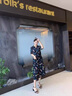 蔻伊婭真絲連衣裙女夏季新品2025夏季新款桑蠶絲碎花高端氣質(zhì)碎花中長(zhǎng)裙 茶色 XL （建議131-140斤） 曬單實(shí)拍圖
