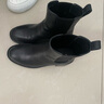 千百度（C.BANNER）春夏款時(shí)裝靴粗跟小短靴女鞋煙筒靴A23537002 黑色 36  曬單實(shí)拍圖