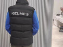 KELME /卡爾美 運動(dòng)羽絨馬甲男秋冬 訓練背心 鴨絨外套保暖坎肩3891415 黑色 XL 曬單實(shí)拍圖