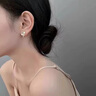 GIOIO【情人節(jié)禮物】 貓眼石四葉草銀耳釘女感輕奢新款潮氣質情 四葉草耳釘 曬單實拍圖