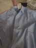 與狼共舞【三防易打理】天絲短袖襯衫男2025夏季新款商務(wù)休閑男士襯衣5010 淺藍色113 L (175) 曬單實(shí)拍圖