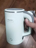 摩茶 出國旅行便攜式燒水壺迷你110V電熱水壺小家電美國日本加拿大中國臺灣304不銹鋼開(kāi)水壺 0.8L 綠色【一體款美規】適合美國、加拿大等 曬單實(shí)拍圖
